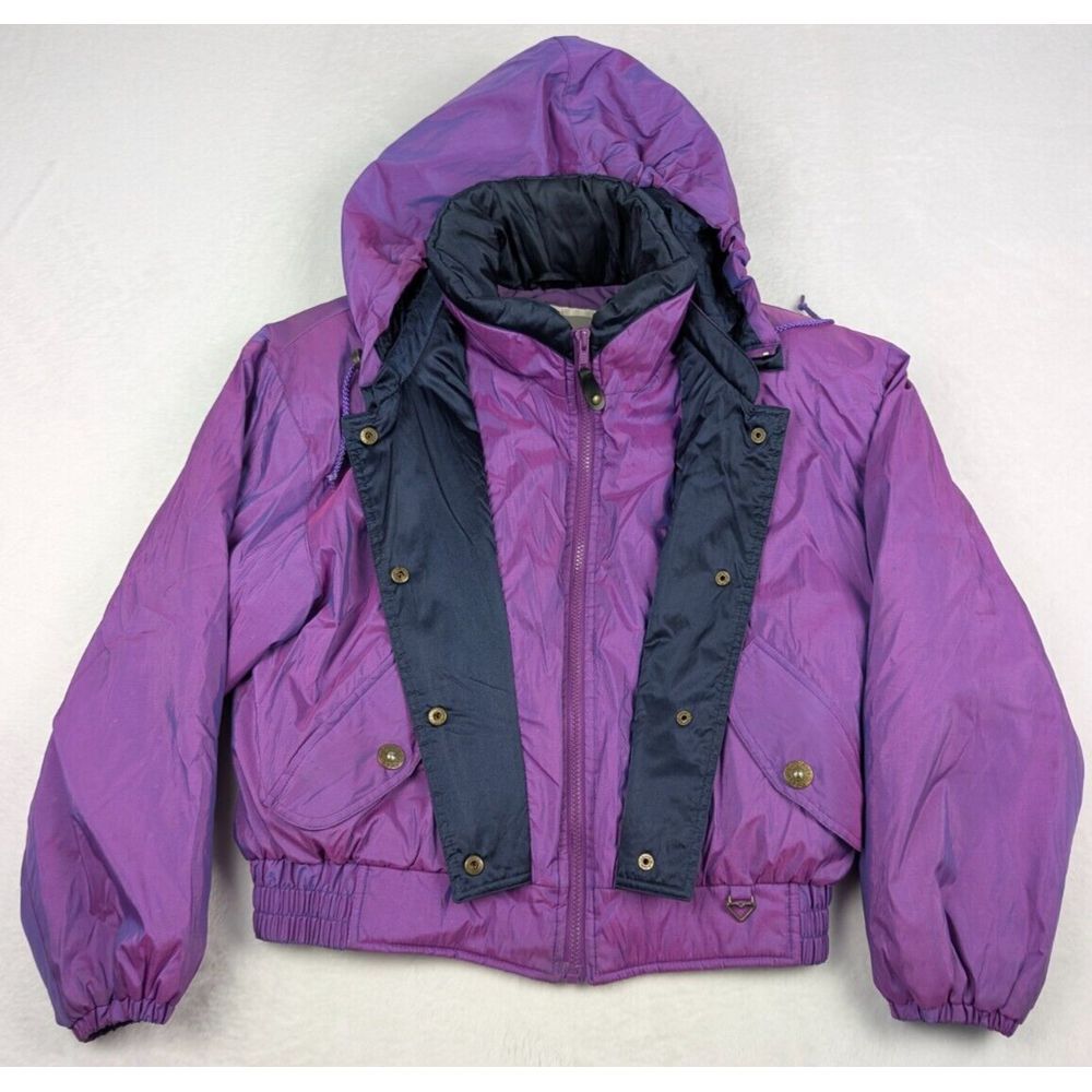 Vintage 80's Obermeyer Stardust Women's Ski Jacket‎ sz 8 Purple